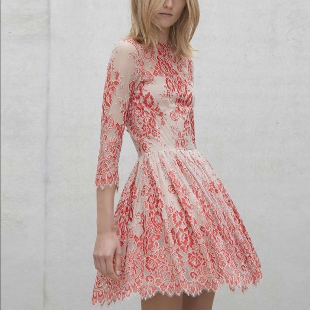 Alexis Bella mini dress in red lace
